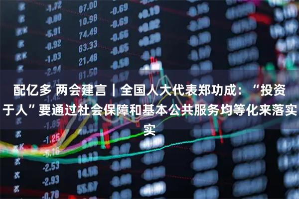 配亿多 两会建言｜全国人大代表郑功成：“投资于人”要通过社会保障和基本公共服务均等化来落实