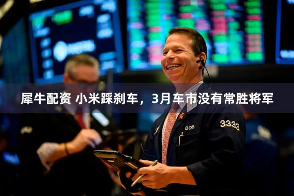 犀牛配资 小米踩刹车，3月车市没有常胜将军