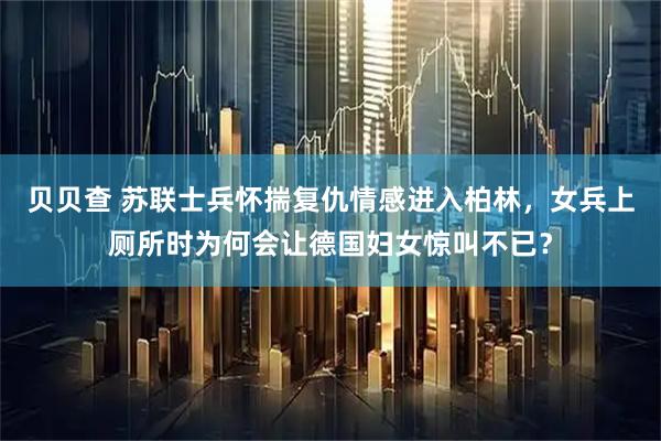 贝贝查 苏联士兵怀揣复仇情感进入柏林，女兵上厕所时为何会让德国妇女惊叫不已？